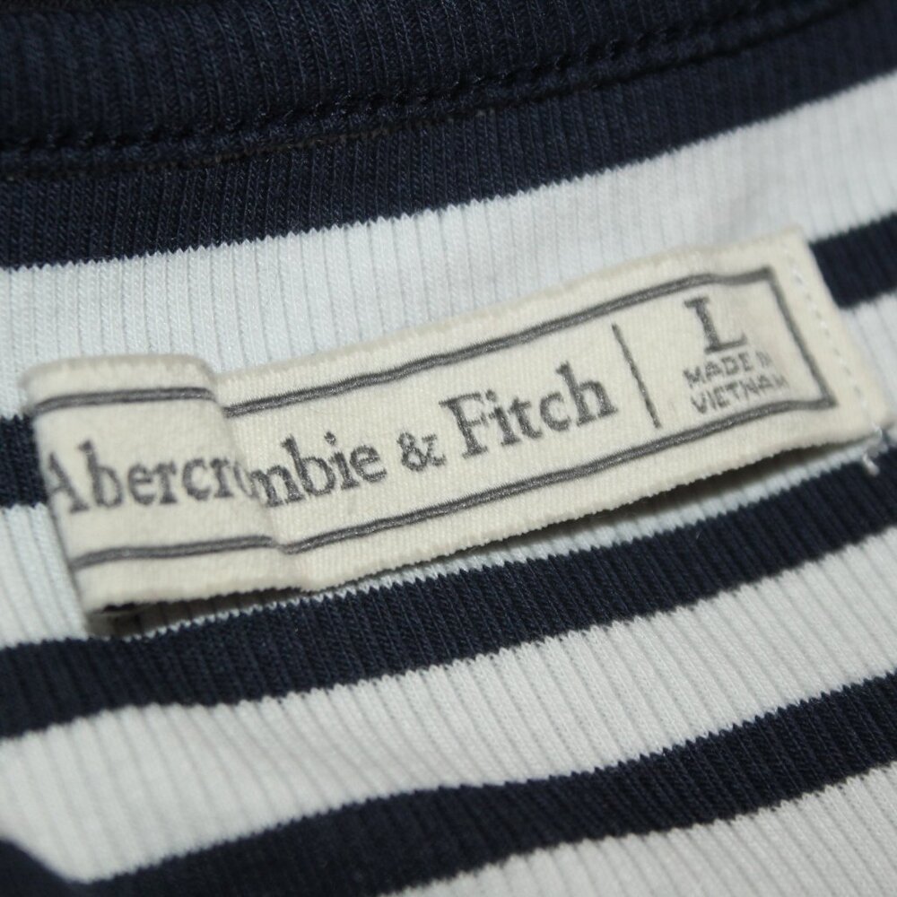 ABERCROMBIE FITCH Button Front Ribbed Tank Sz L Preppy Nautical Ivy League Top - Picture 7 of 7